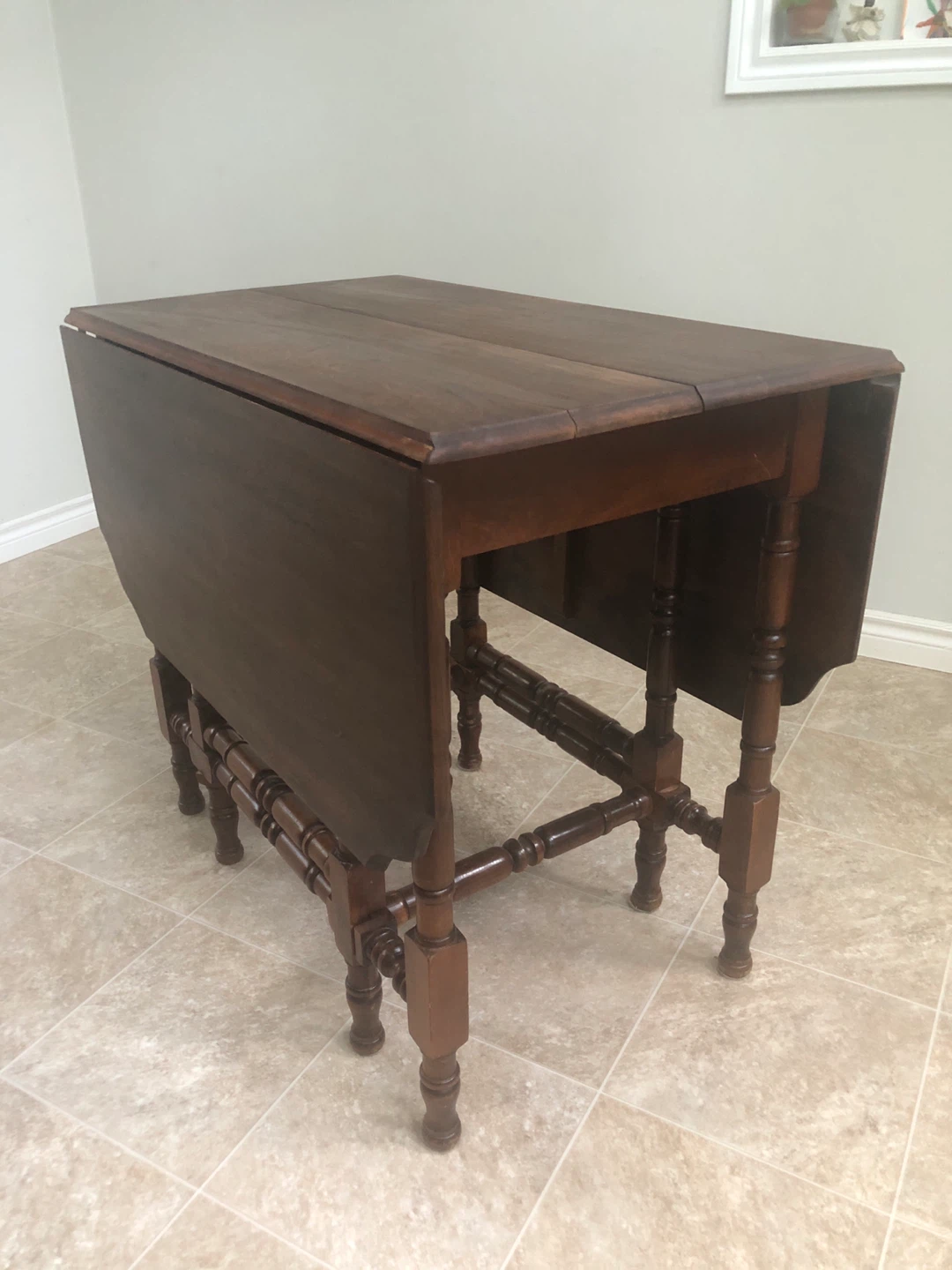 Antique Gate Leg Table and 2 chairs - photo 2