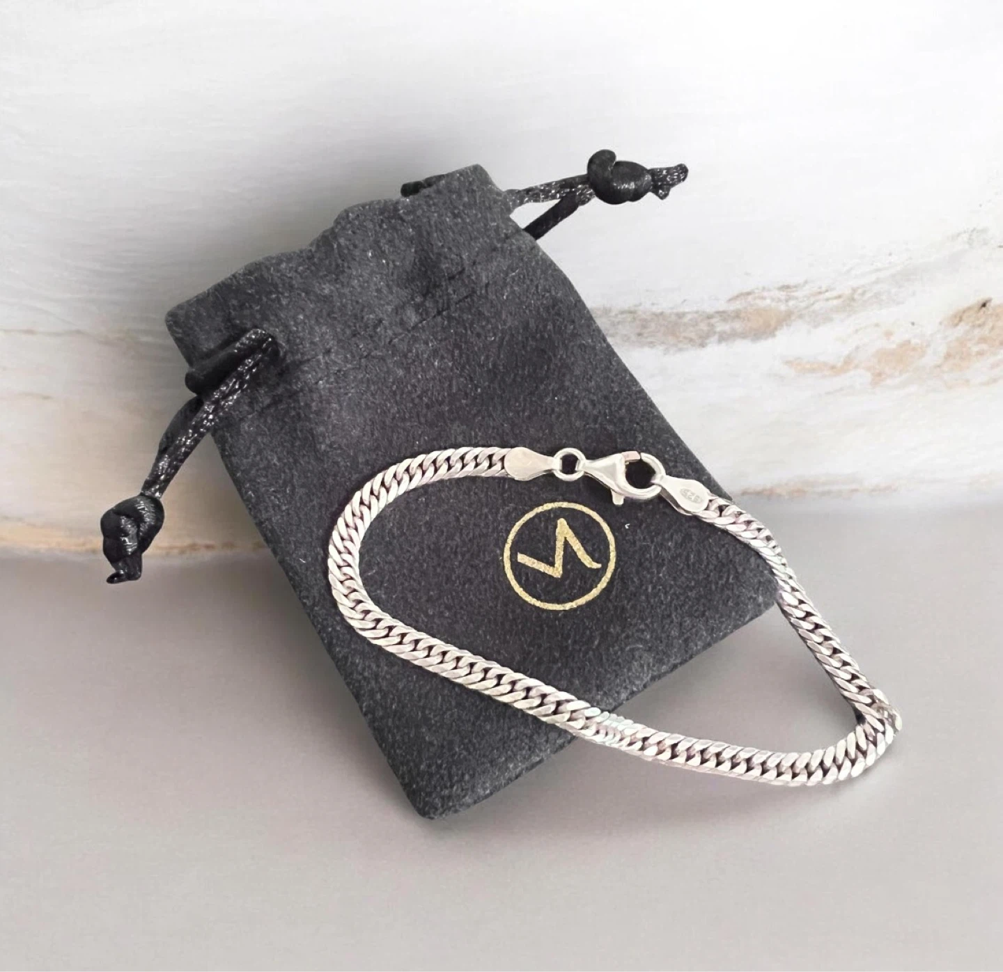 Mejuri Silver Curb Chain Bracelet | Discontinued Style | 6.7”