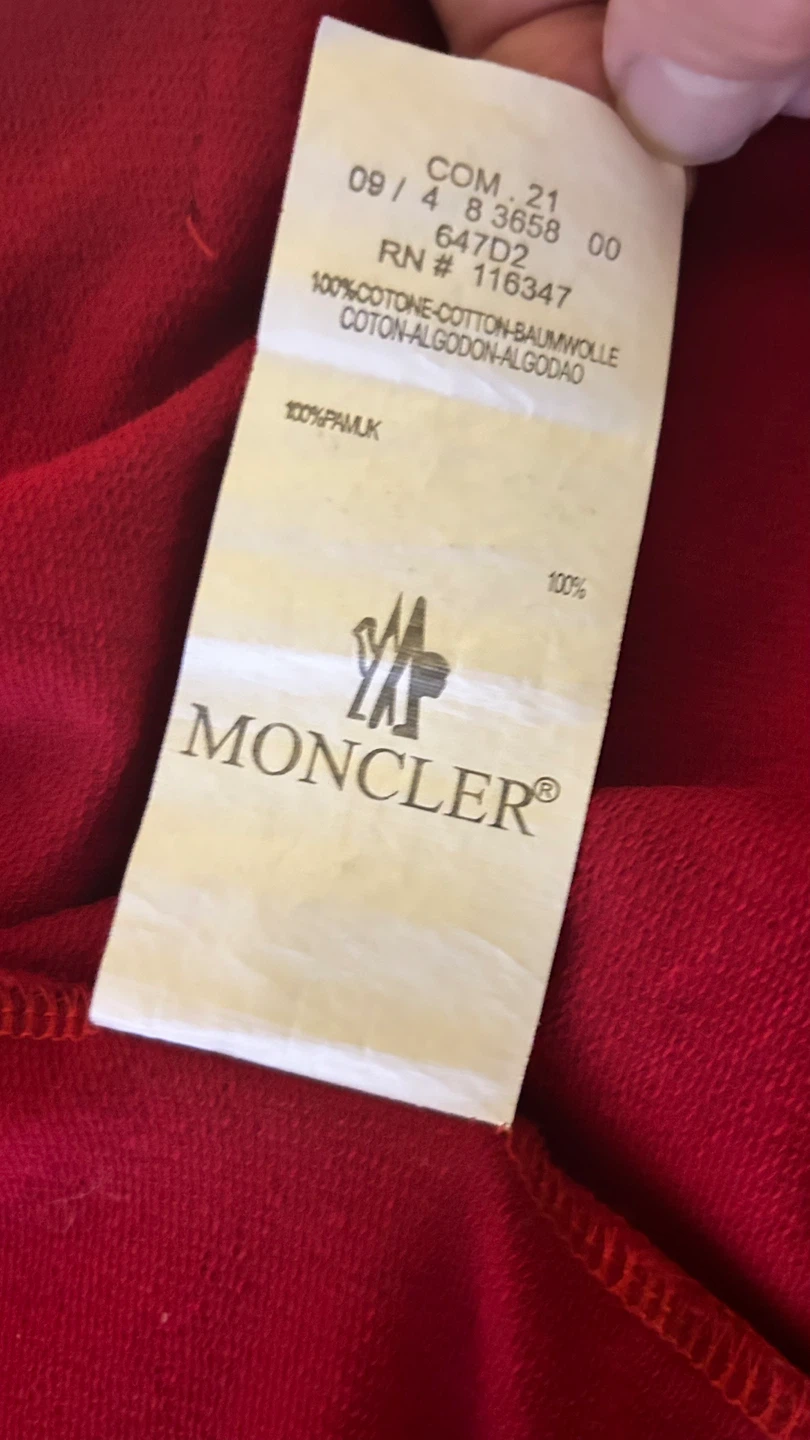Moncler Red Full Zip Hoodie Size S - photo 5