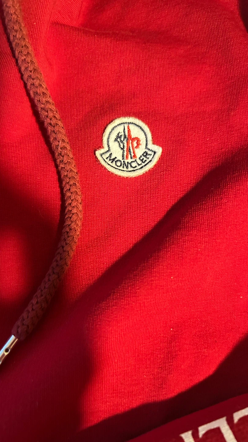 Moncler Red Full Zip Hoodie Size S - photo 2