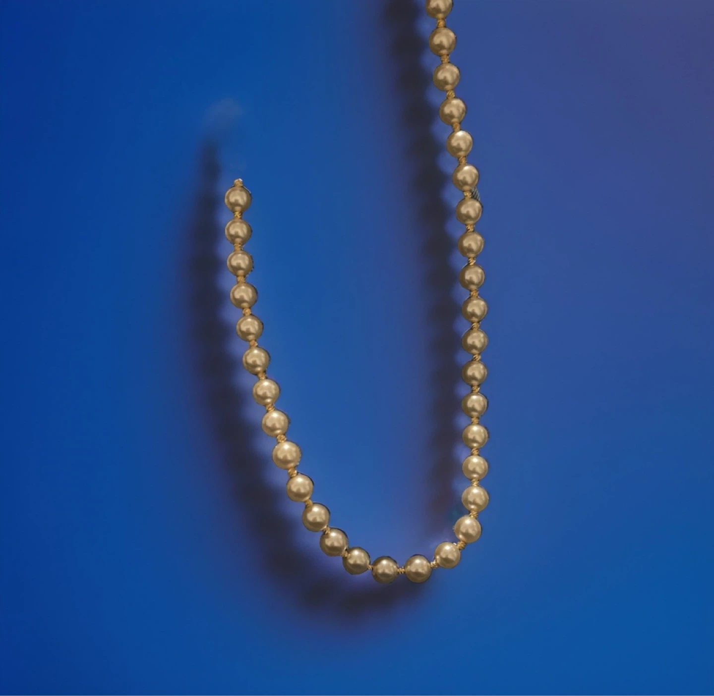 8mm Gold Pearl Necklace
