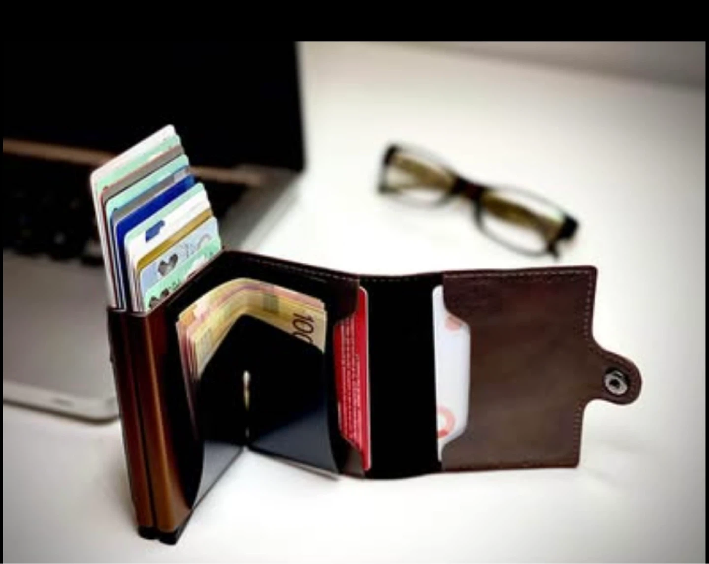 RFID Aluminum Pop-Up Wallet – Like New - photo 2