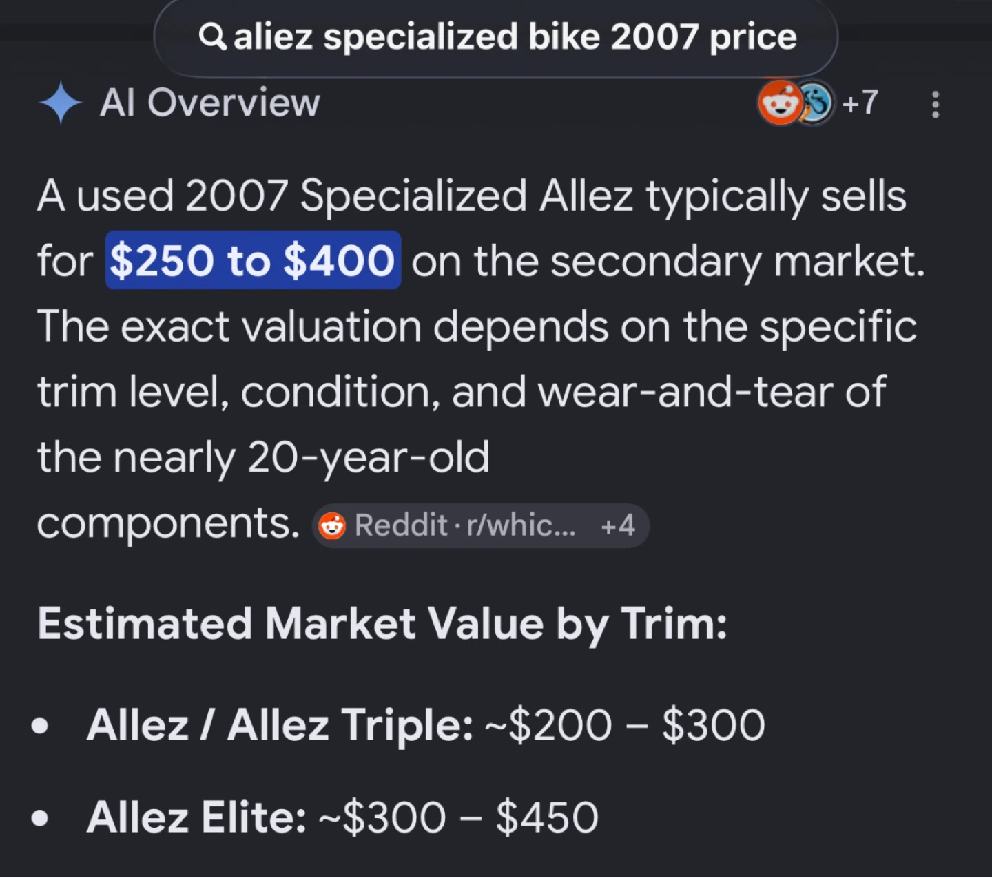 Specialized Allez Road Bike