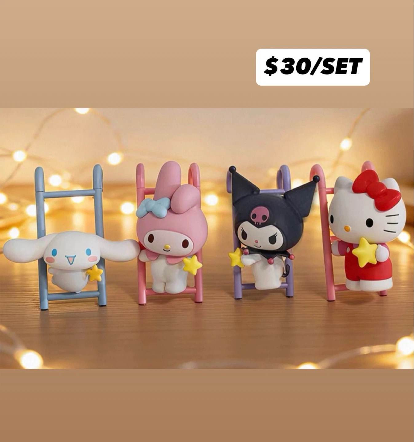 Sanrio Characters Star Picking Ladder Desktop Ornaments