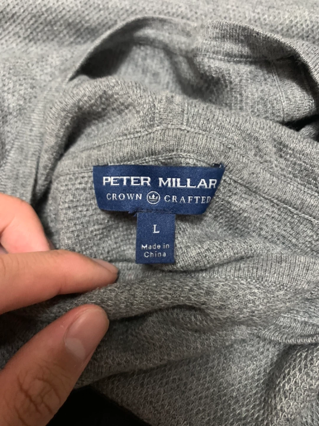 Peter Millar Crown Crafted Hoodie - Grey - Size L - photo 3