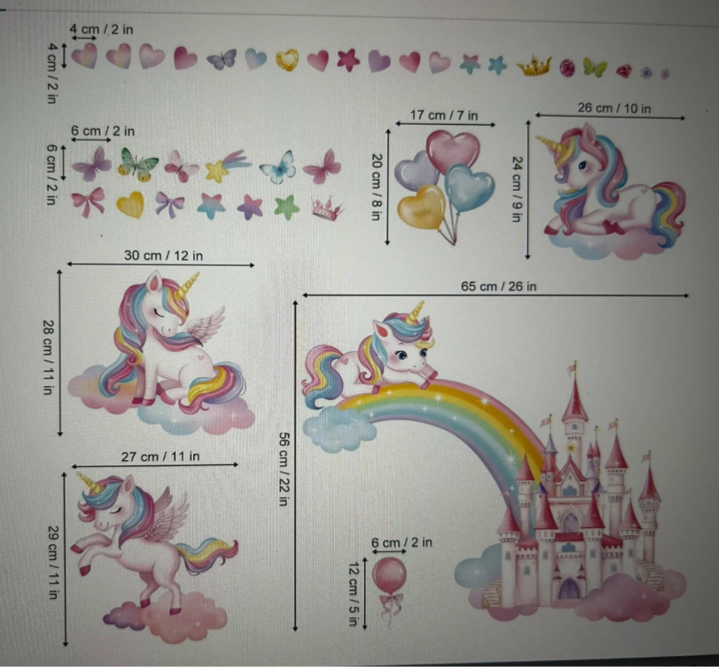 Unicorn and Castle Wall Decals - photo 2