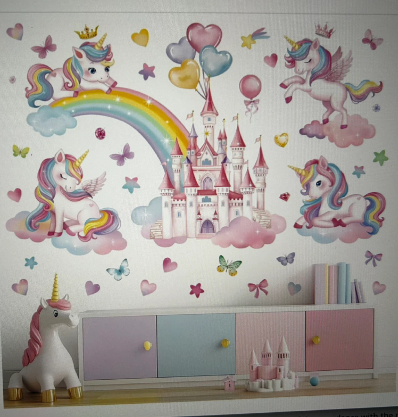 Unicorn and Castle Wall Decals - photo 4