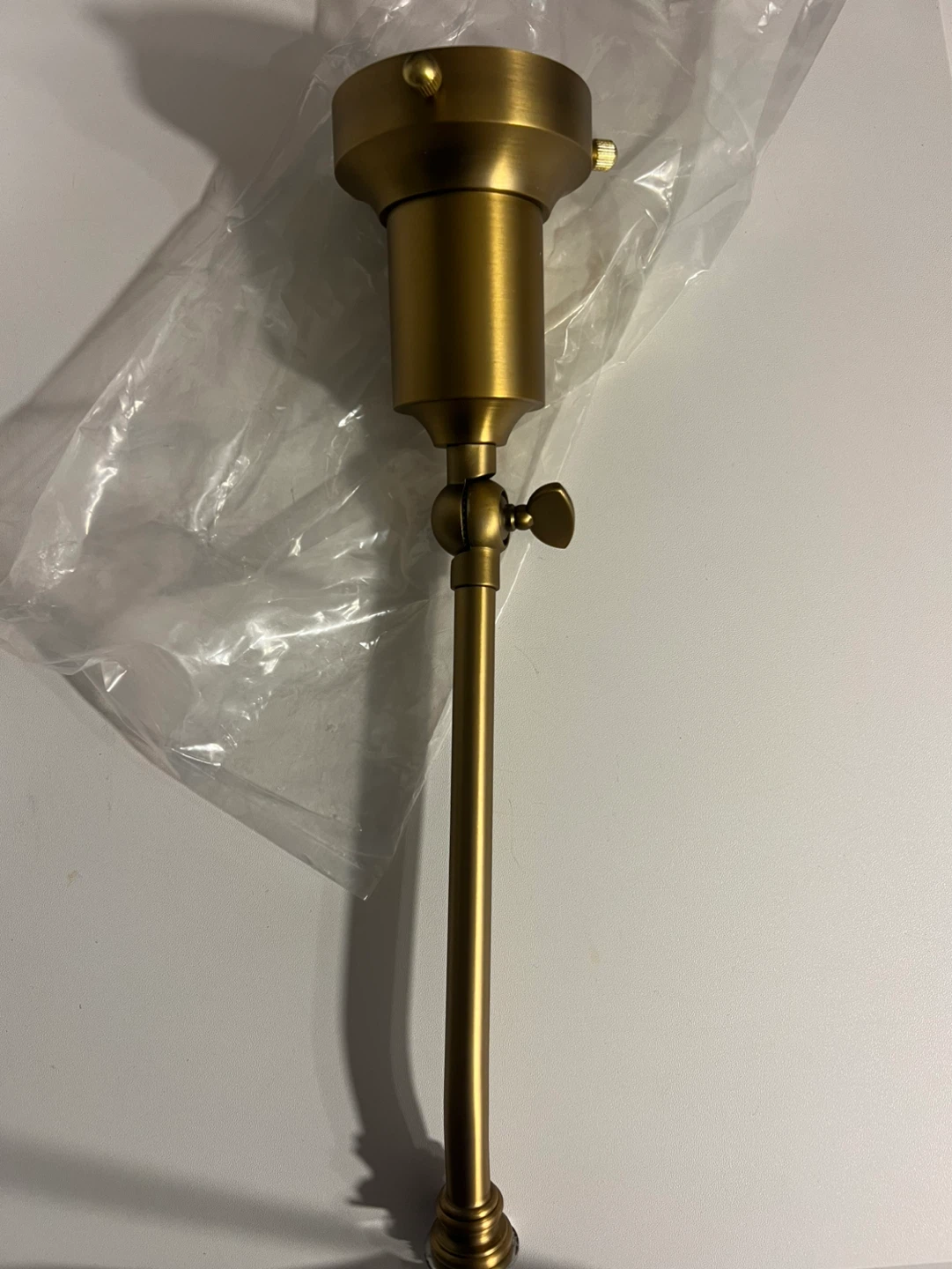 Brass Wall Sconce with Glass Shade - photo 3