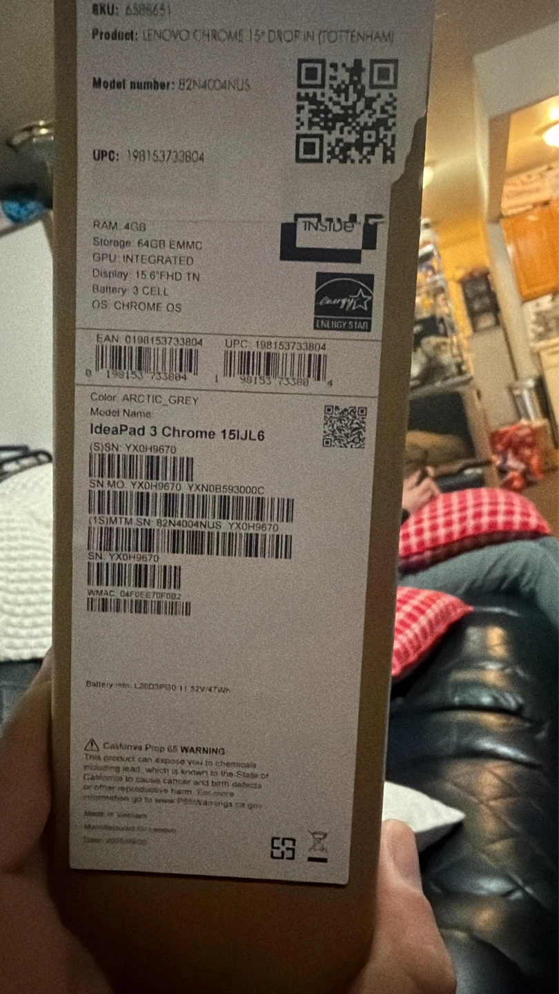 Lenovo IdeaPad 3 Chrome 15IJL6 Laptop