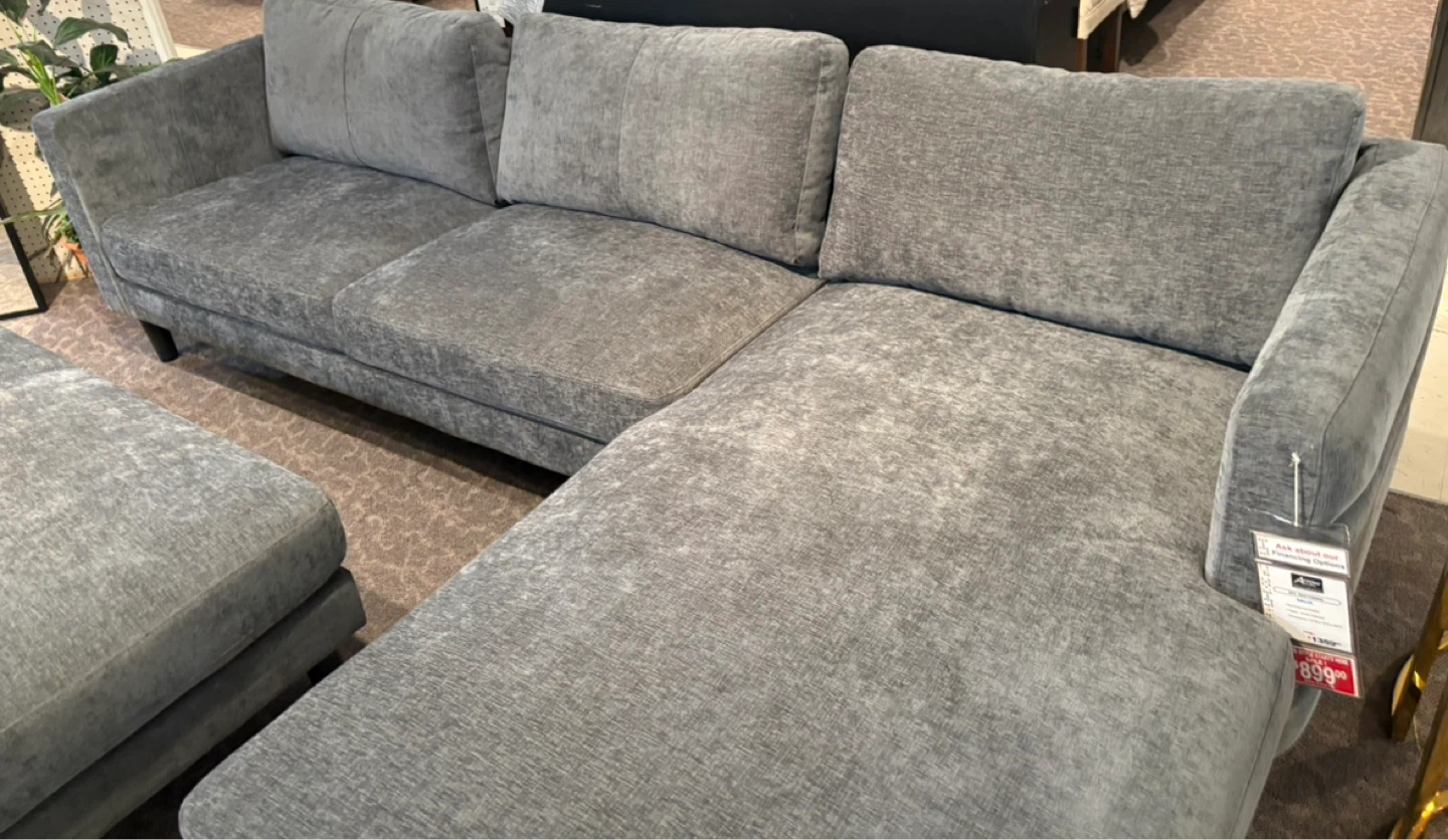 Grey Sectional Sofa with Chaise - photo 2