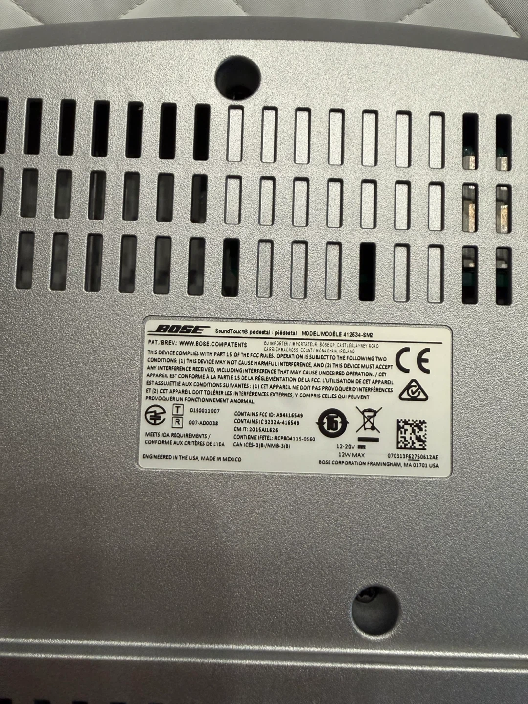Bose 412534-SM2 Pedestal Wireless Base for Bose Wave IV - photo 5
