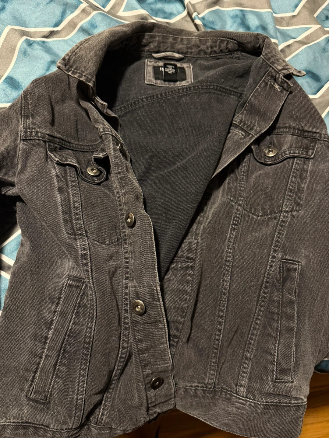 Forever 21 Men's Grey Denim Jacket - Size S