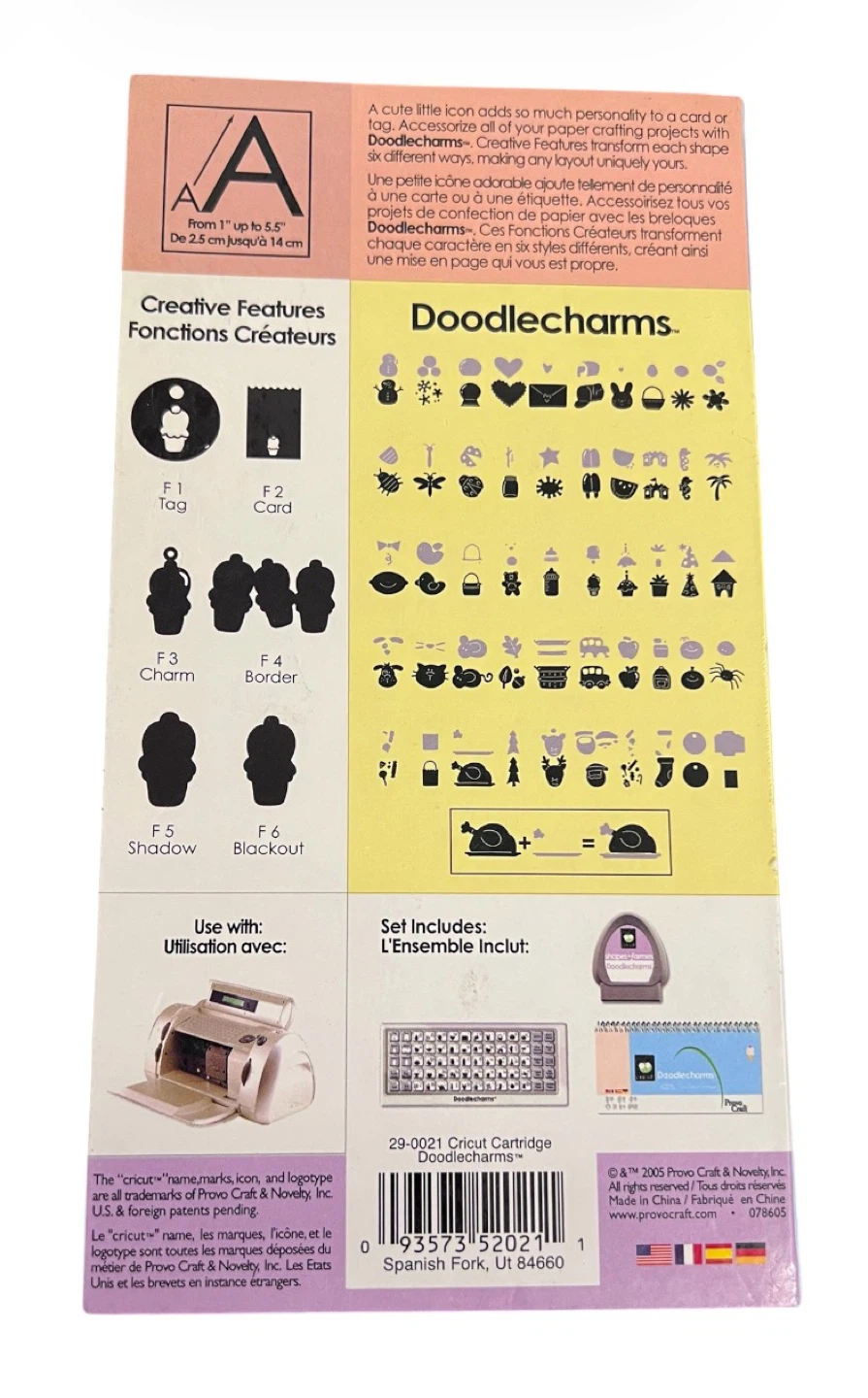 Cricut Doodlecharms Cartridge –  Set | Retired & Hard to Find - photo 4