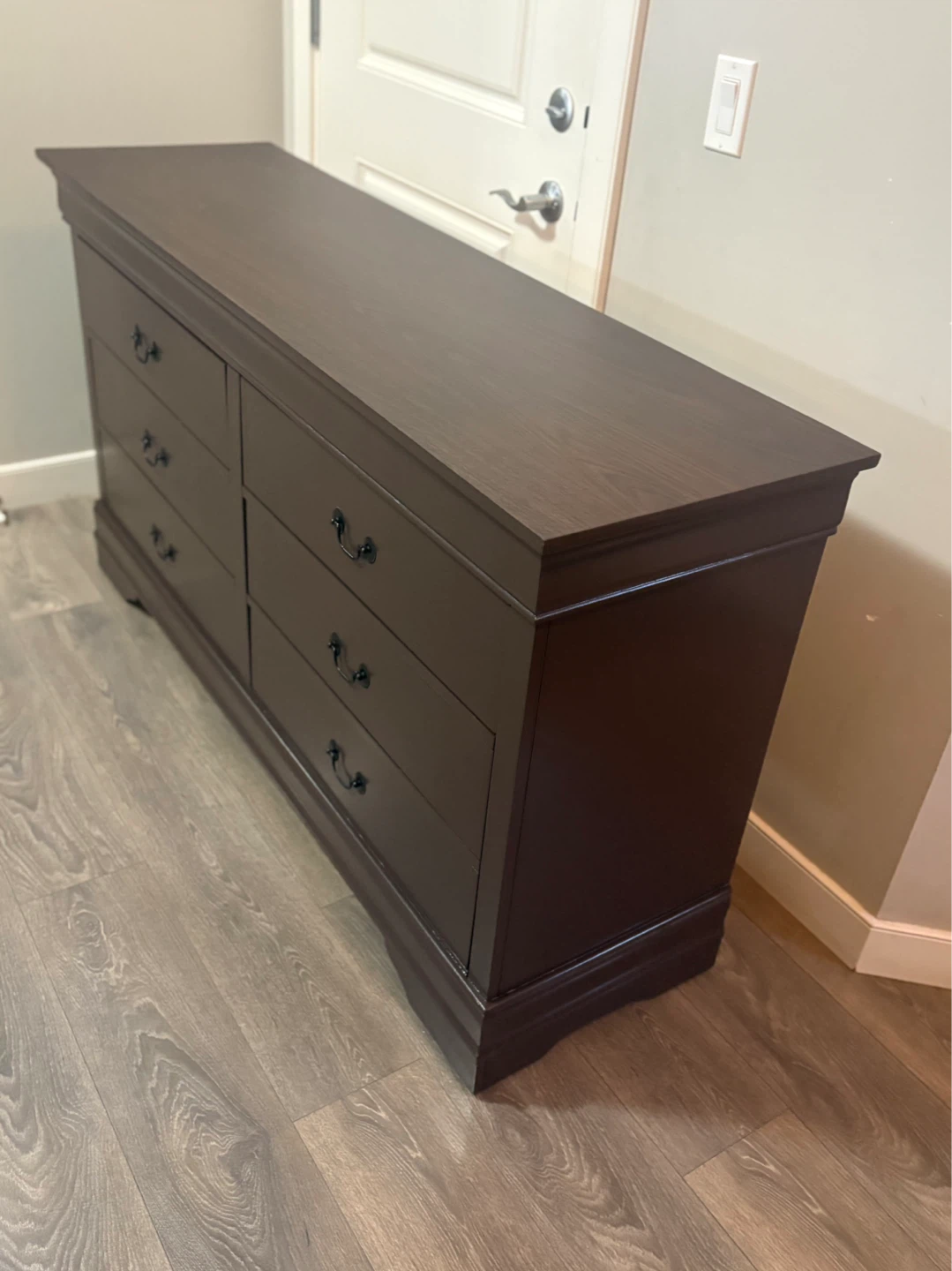 Dark Brown Six-Drawer Dresser - photo 4
