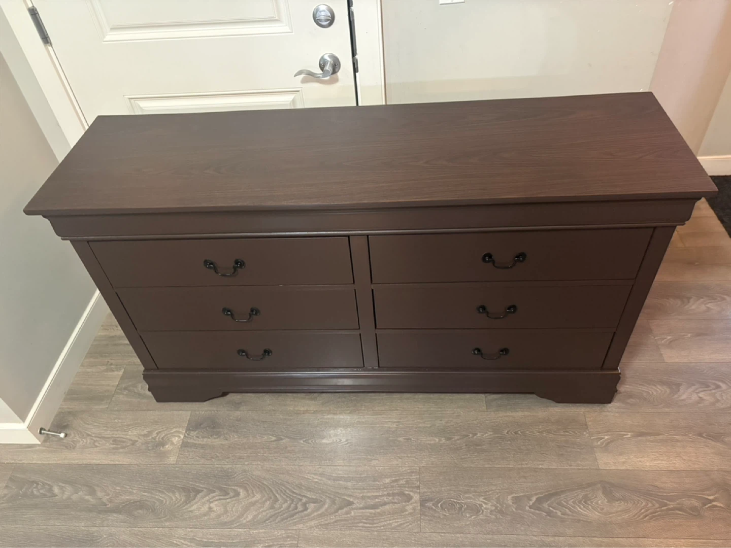 Dark Brown Six-Drawer Dresser - photo 5