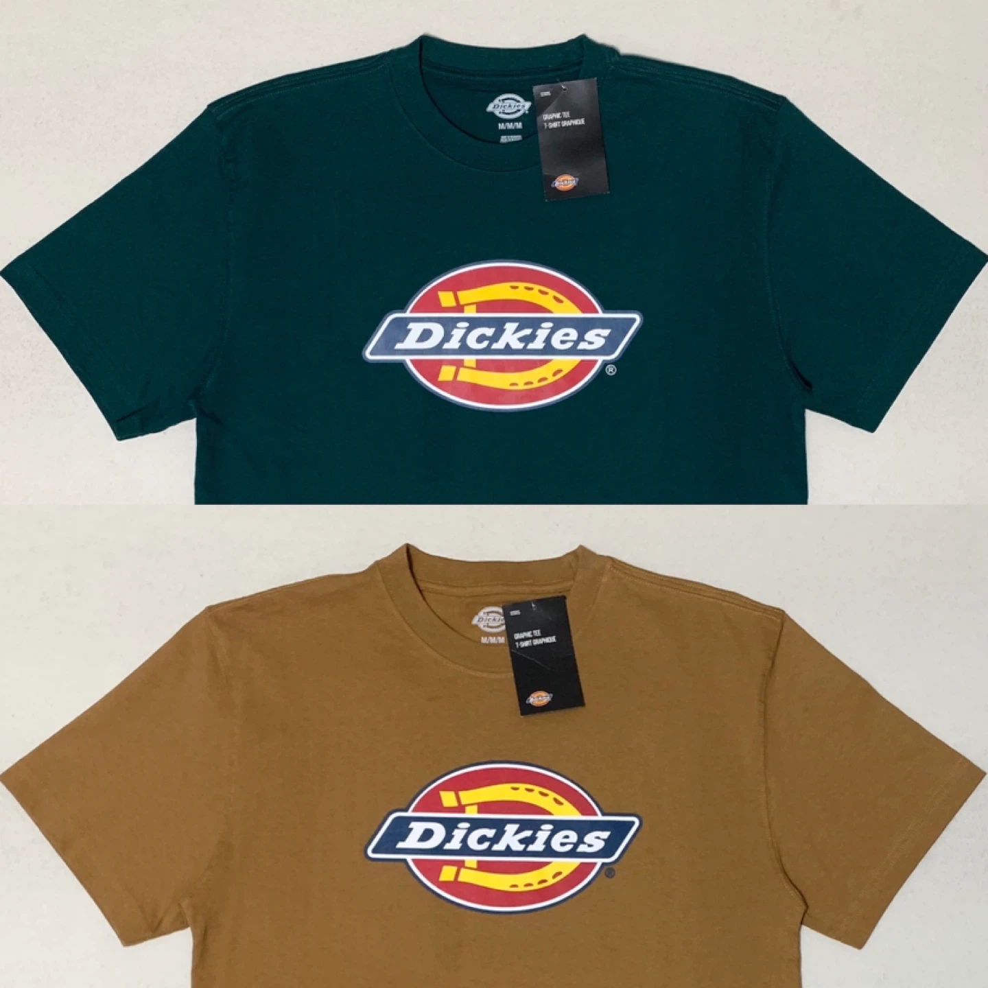 Dickies Mens T-Shirt Short Sleeve Tri-Color Logo Graphic Tee NEW