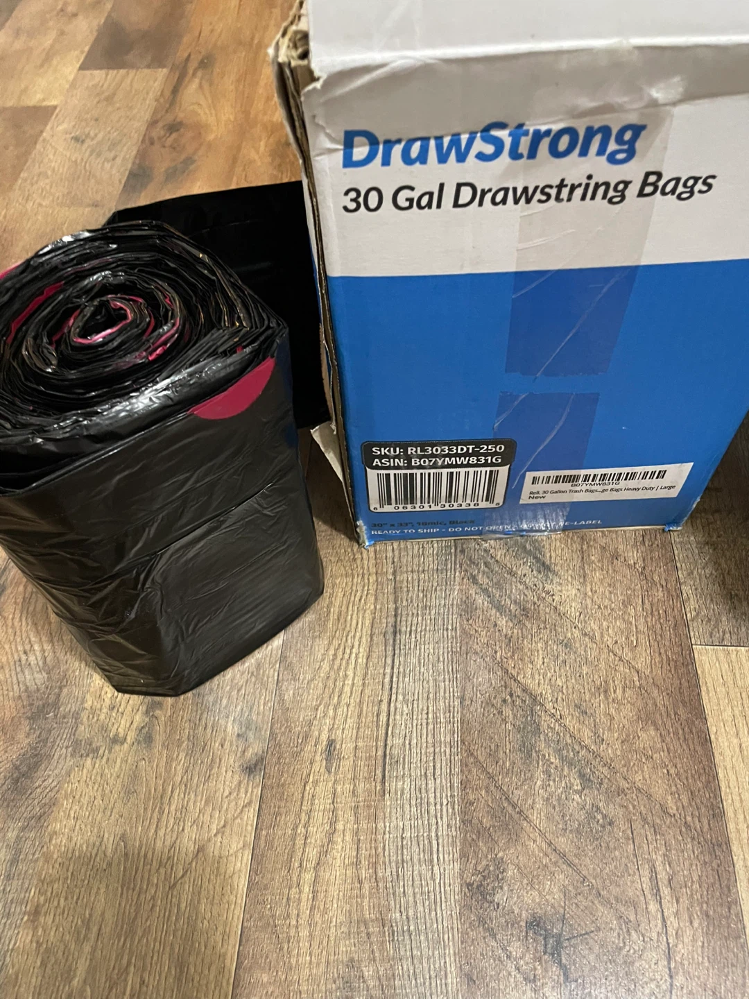 DrawStrong 30 Gal Drawstring Trash Bags