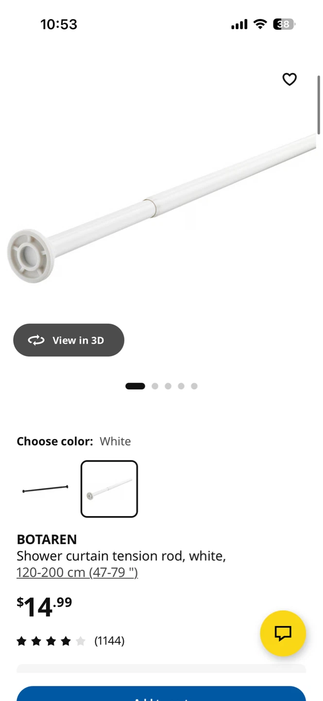 IKEA Botaren shower rod