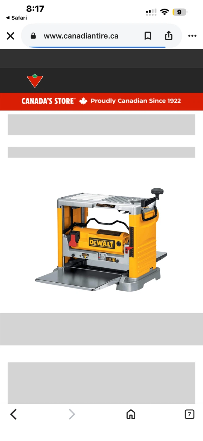 DEWALT 12 1/2-inch Thickness Planer DW734