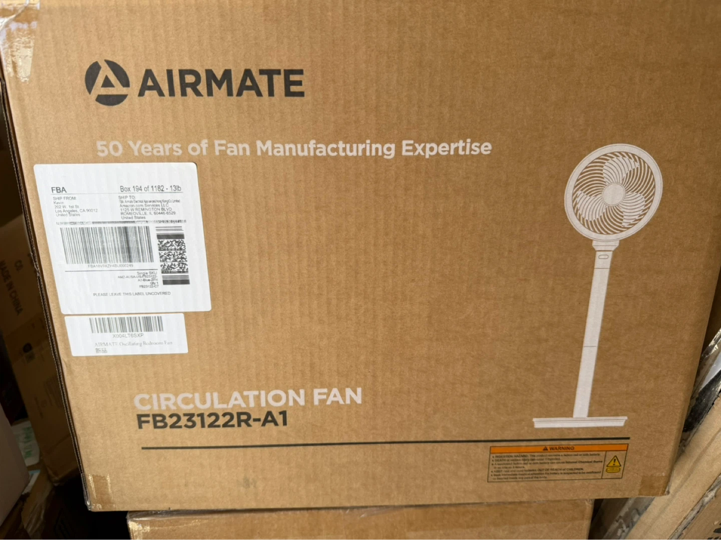 AIRMATE Circulation Fan FB23122R-A1 - photo 3