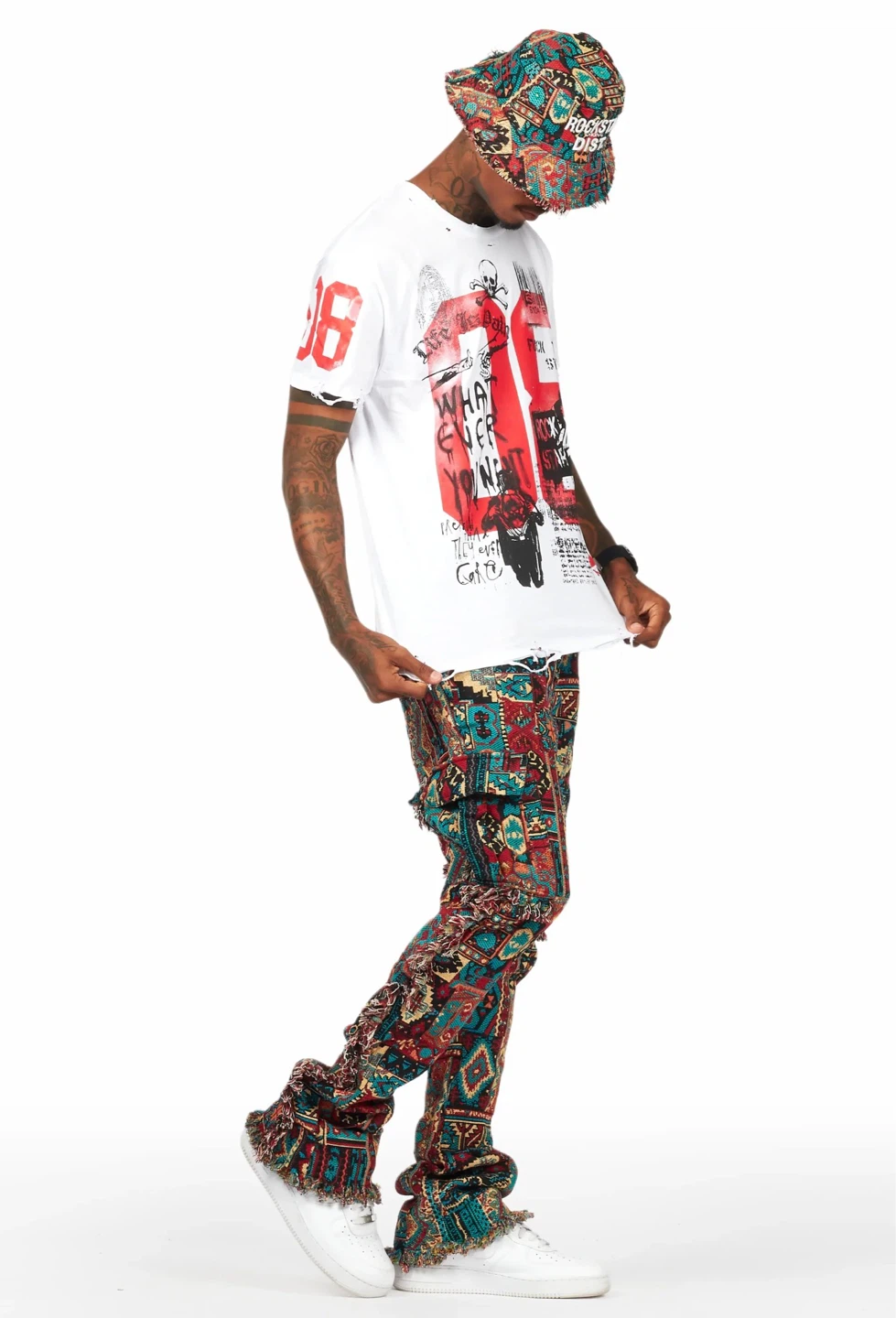 Slim tapestry flare jeans - photo 3