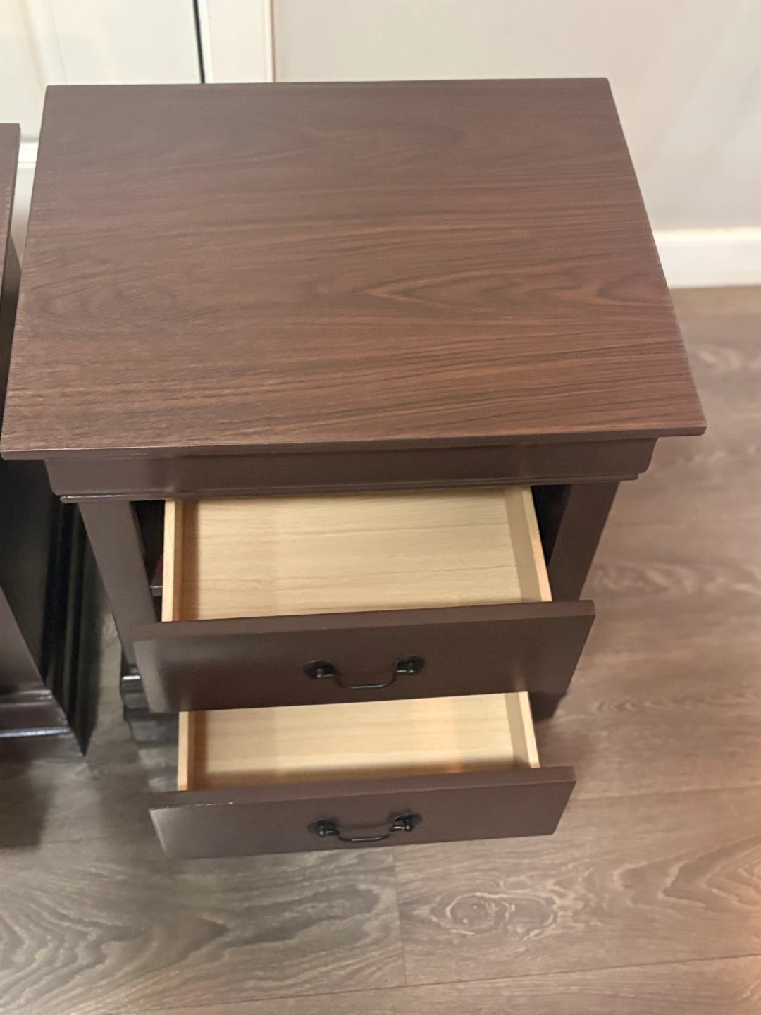 Pair of Brown 2-Drawer Nightstands - photo 4