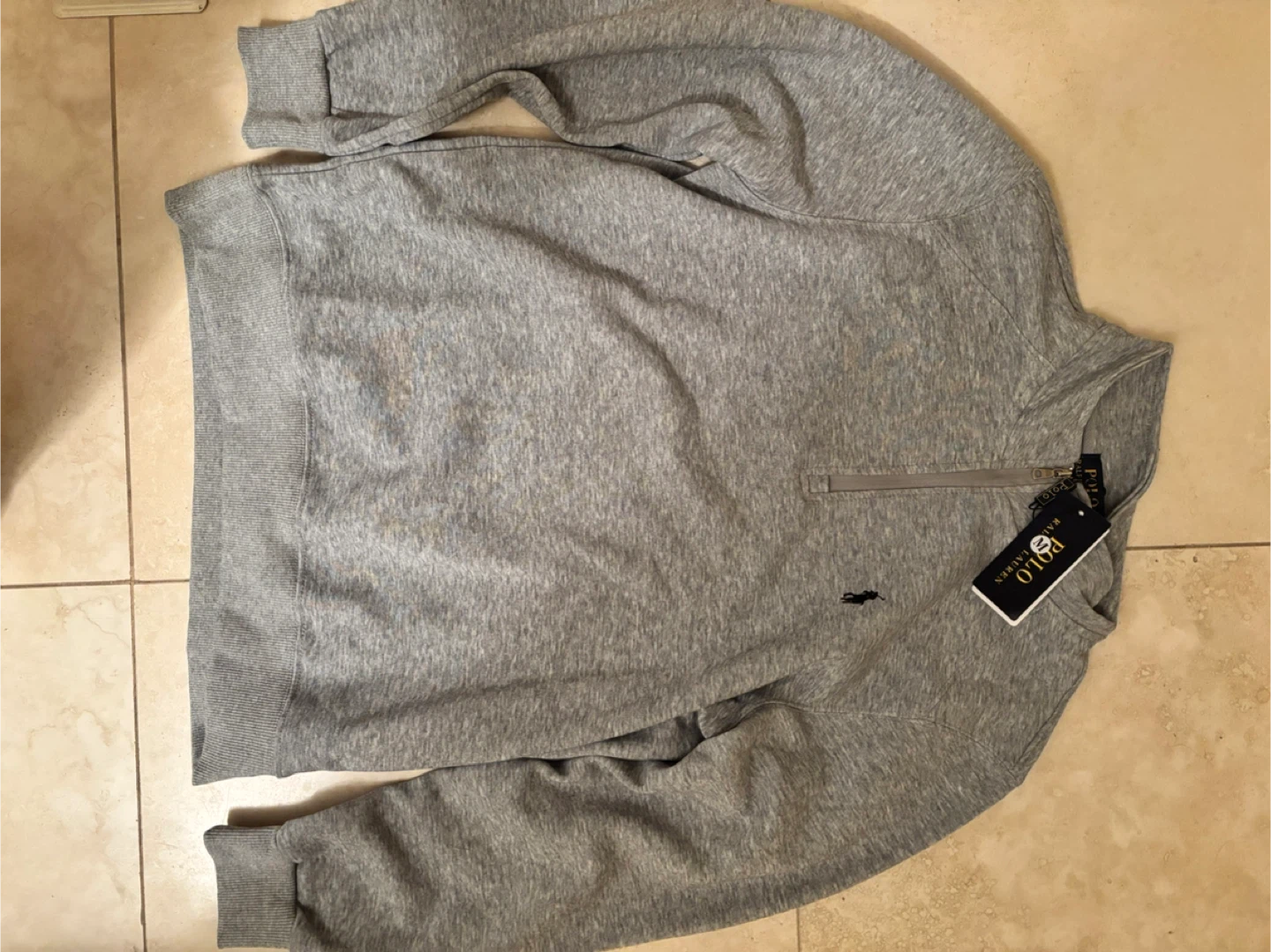 Polo Ralph Lauren Grey 1/4 Zip Sweatshirt - photo 2