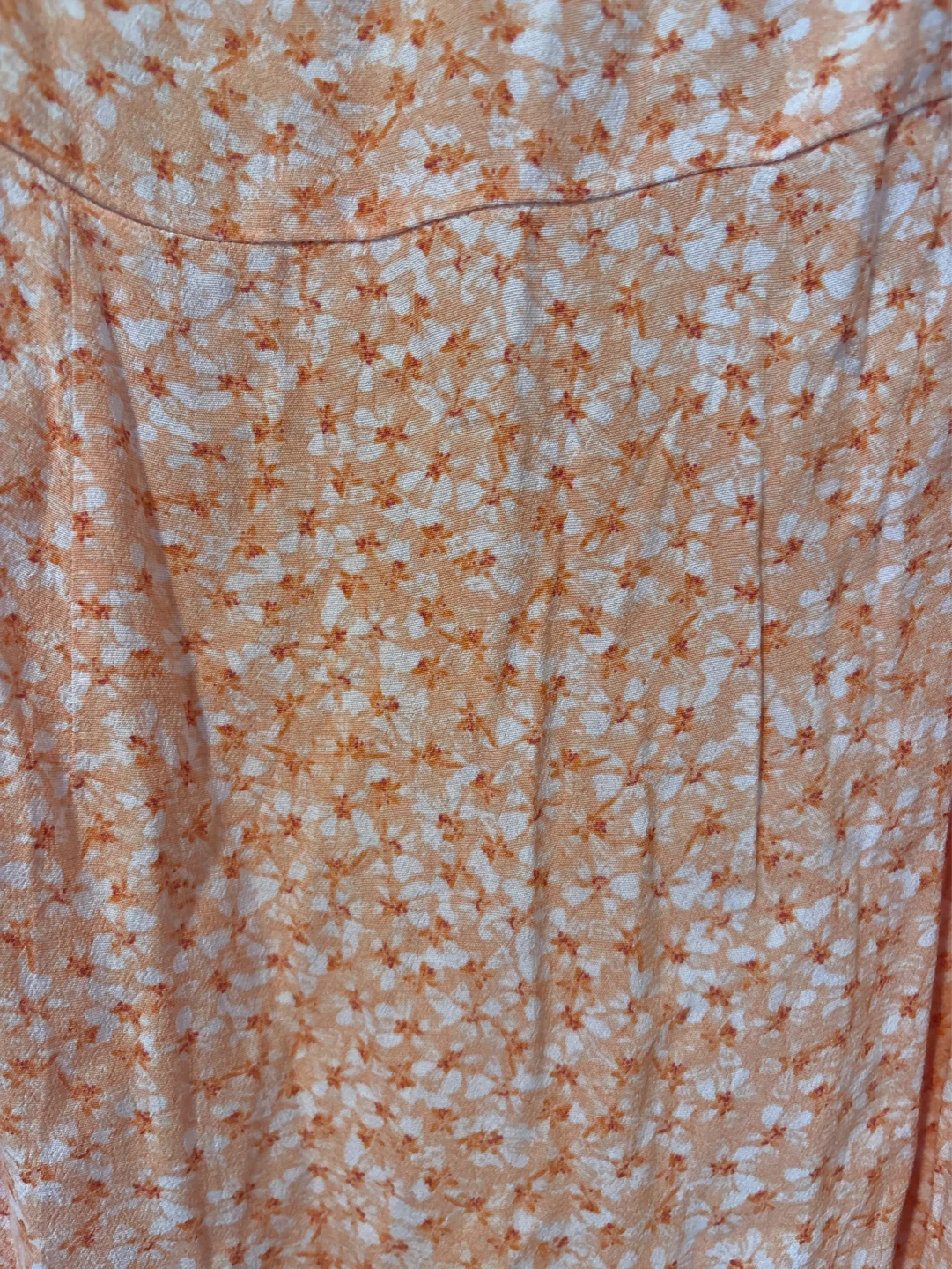 Orange Floral Print Midi Dress - photo 4