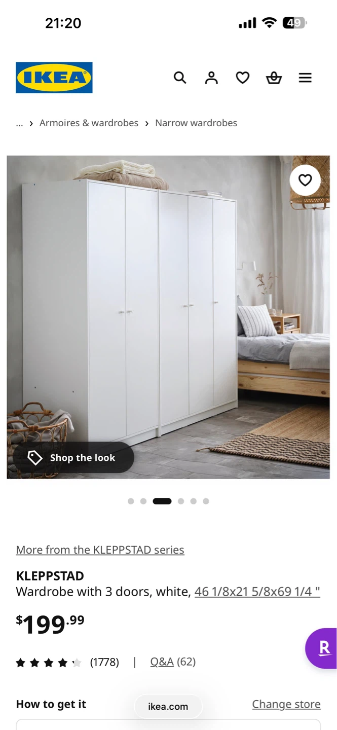 IKEA KLEPPSTAD Wardrobe