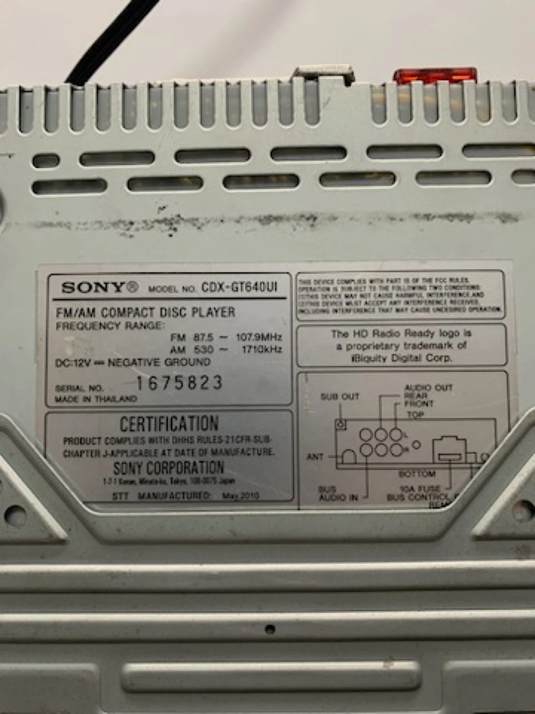Sony CDX-GT640UI FM/AM Car Stereo - photo 3