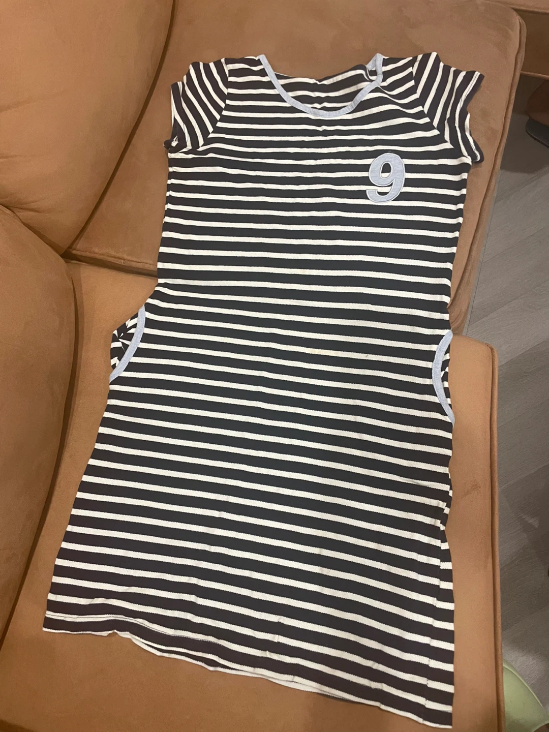 Girls Striped T-shirt Dress Size 9 - photo 2