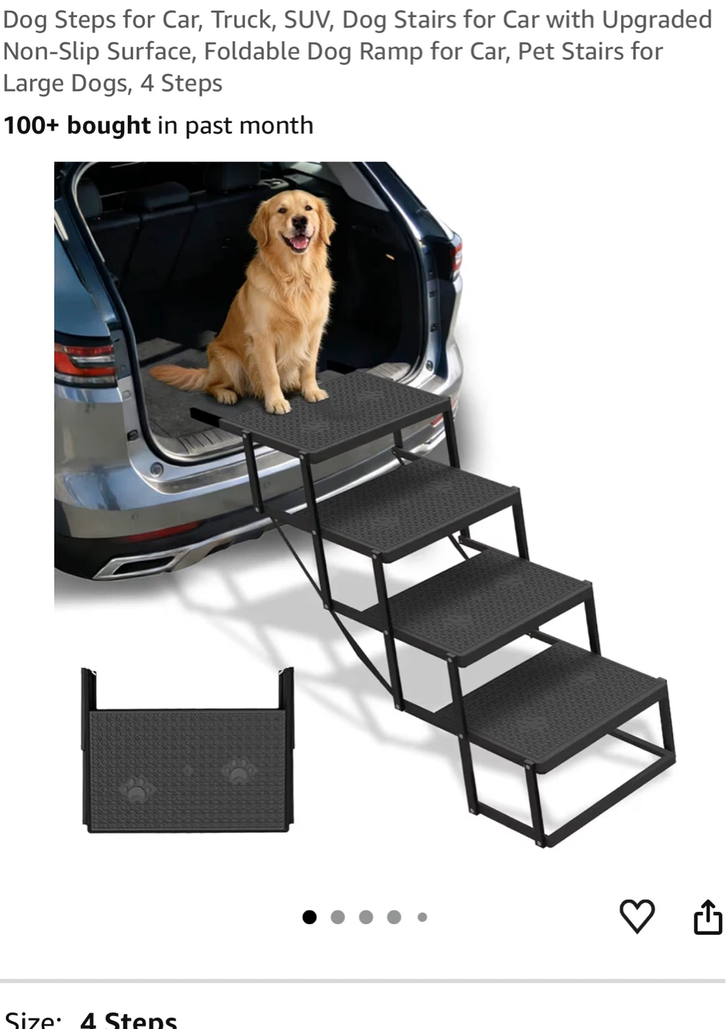 Foldable 4-Step Dog Stairs D53