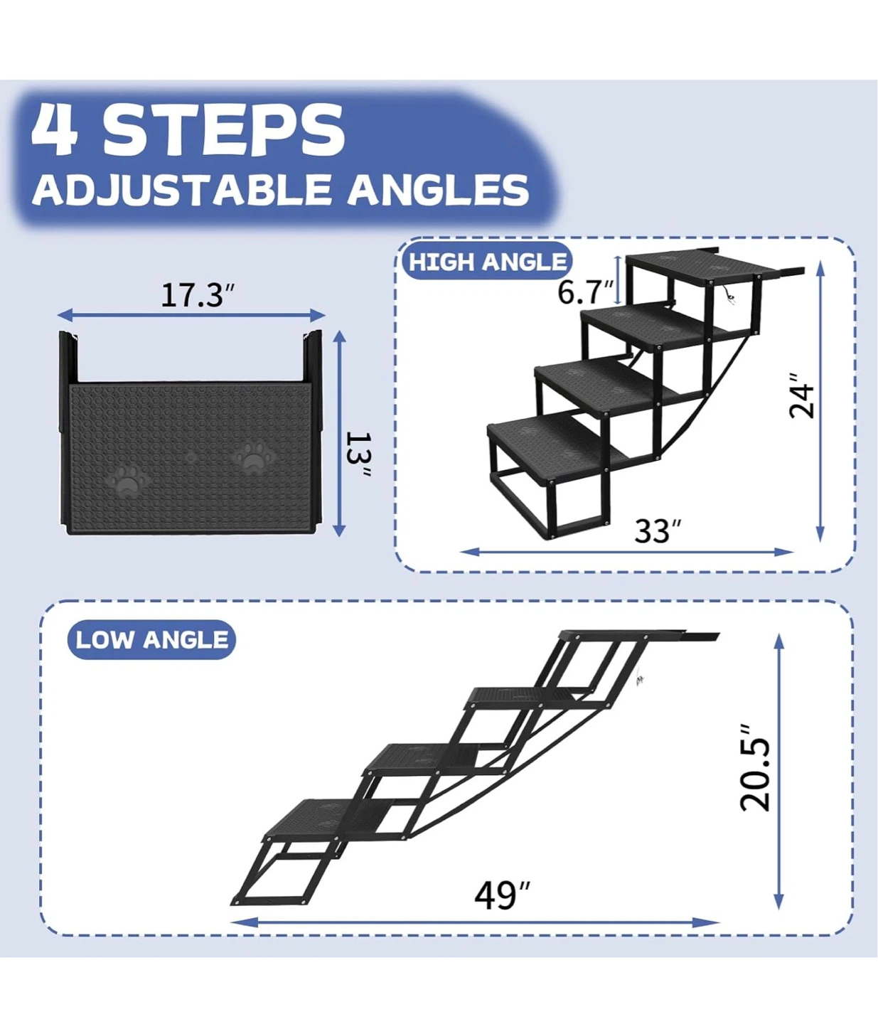 Foldable 4-Step Dog Stairs D53 - photo 3