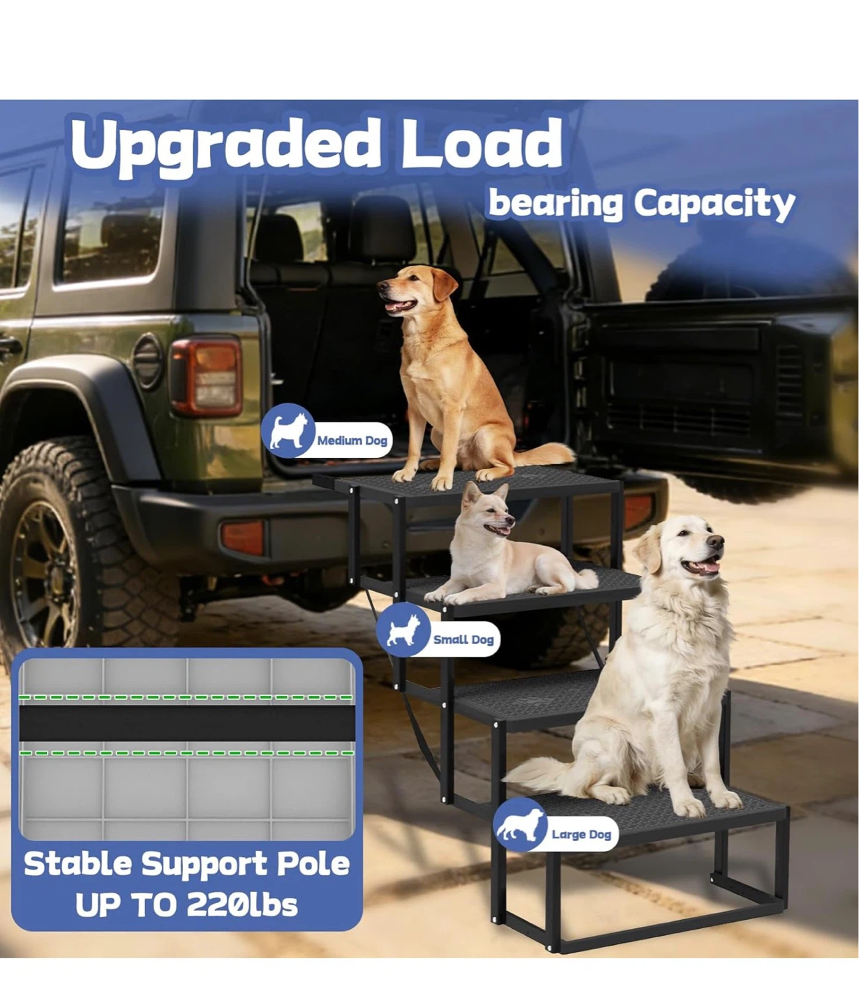 Foldable 4-Step Dog Stairs D53 - photo 4