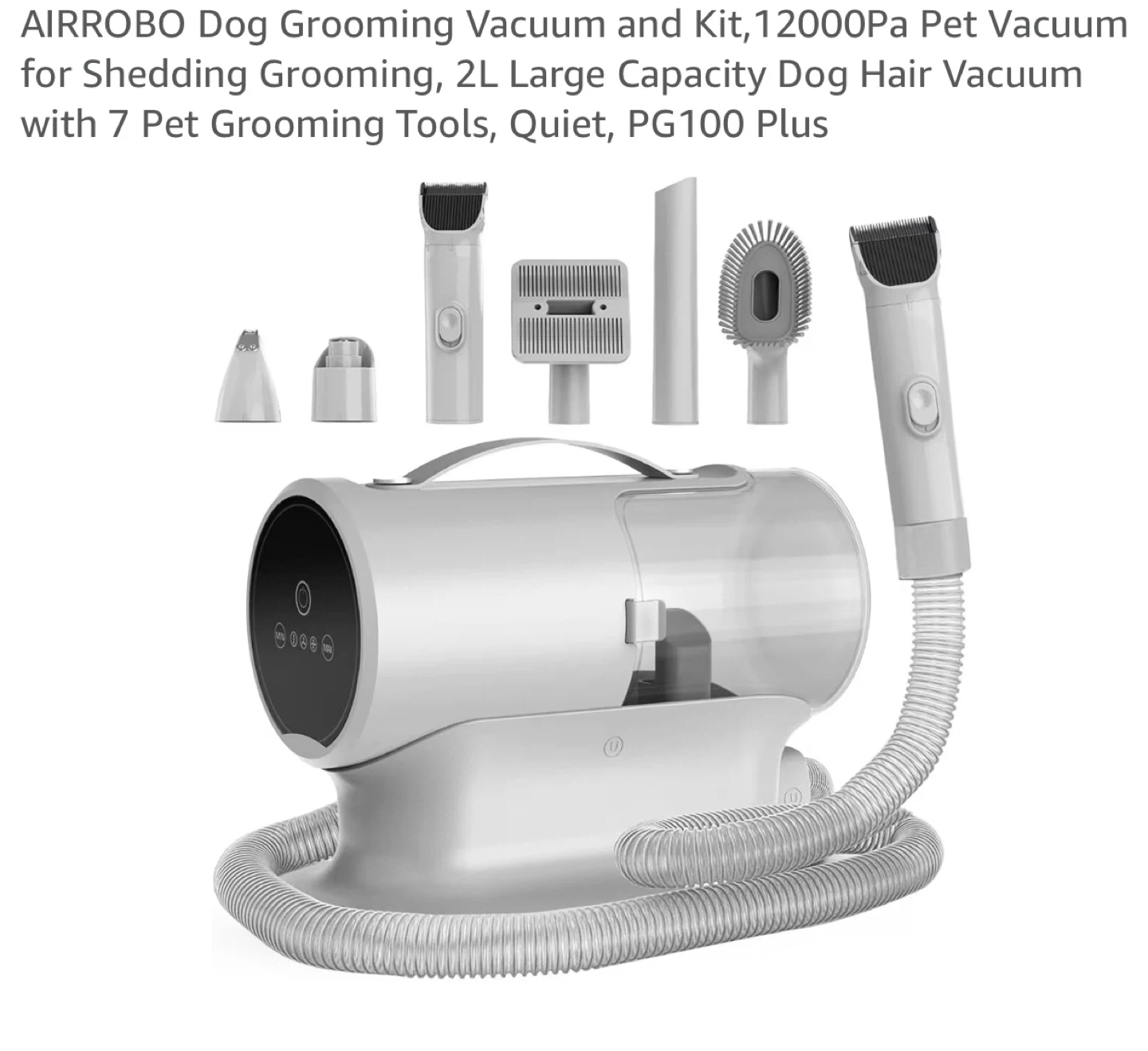 AIRROBO Dog Grooming Vacuum and Kit P100