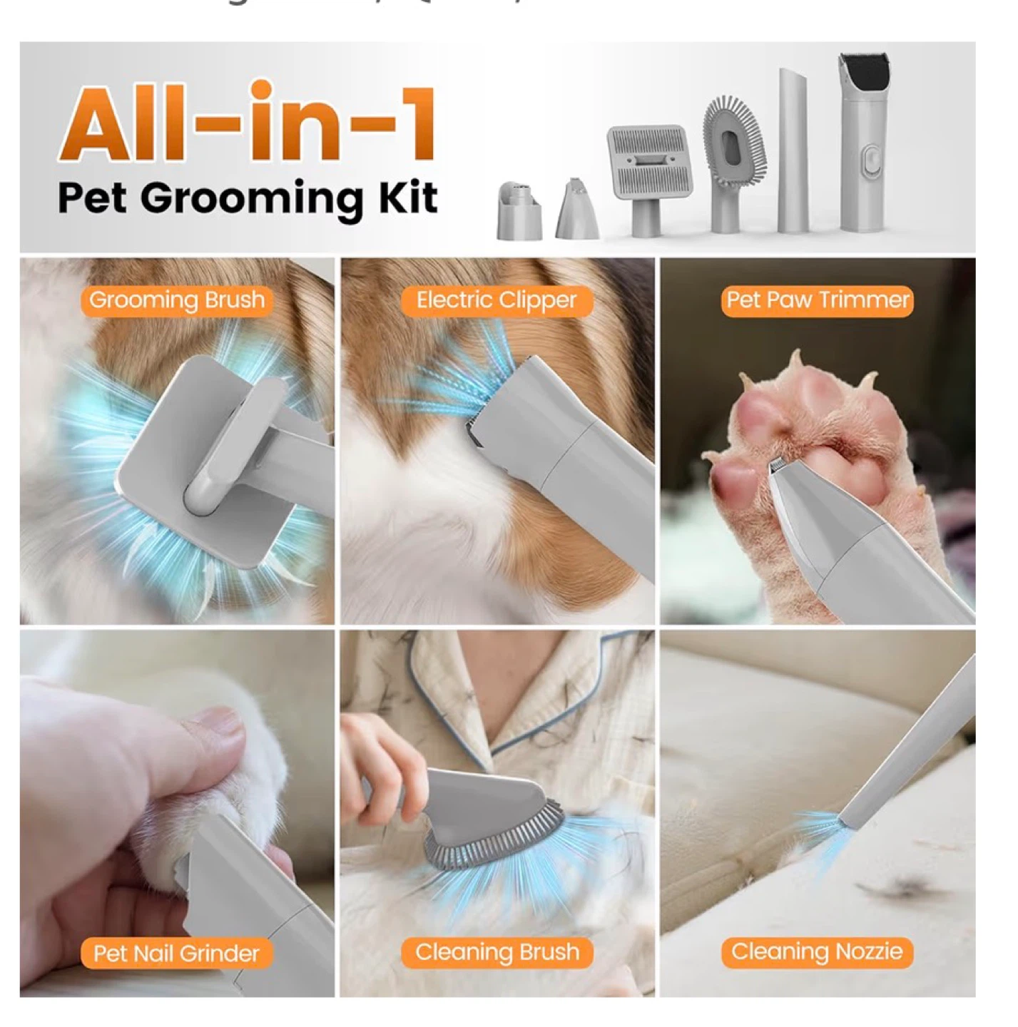 AIRROBO Dog Grooming Vacuum and Kit P100 - photo 3