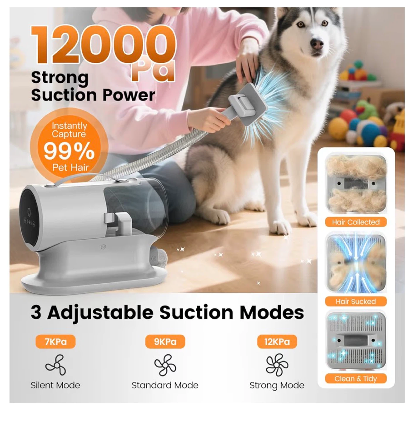 AIRROBO Dog Grooming Vacuum and Kit P100 - photo 2