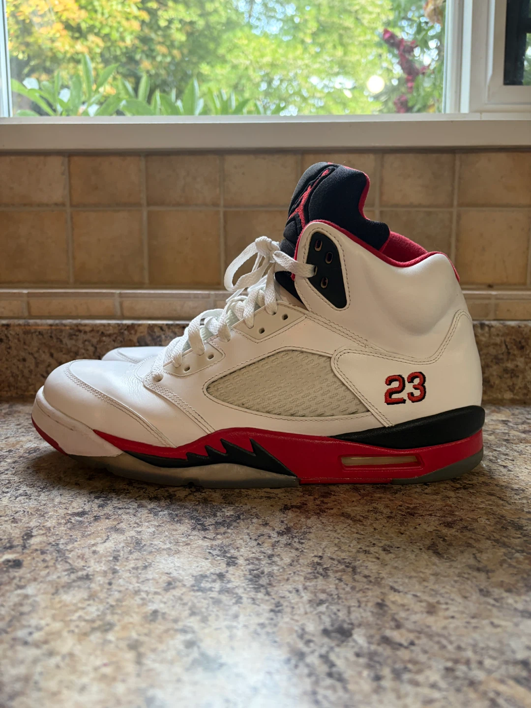 Air Jordan 5 Retro White Red 23 - photo 3