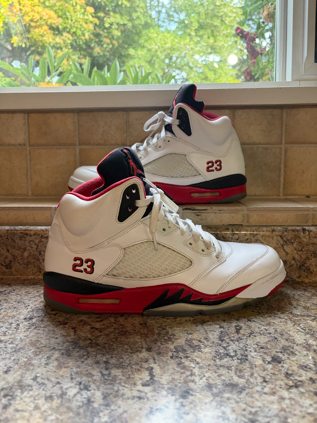Air Jordan 5 Retro White Red 23