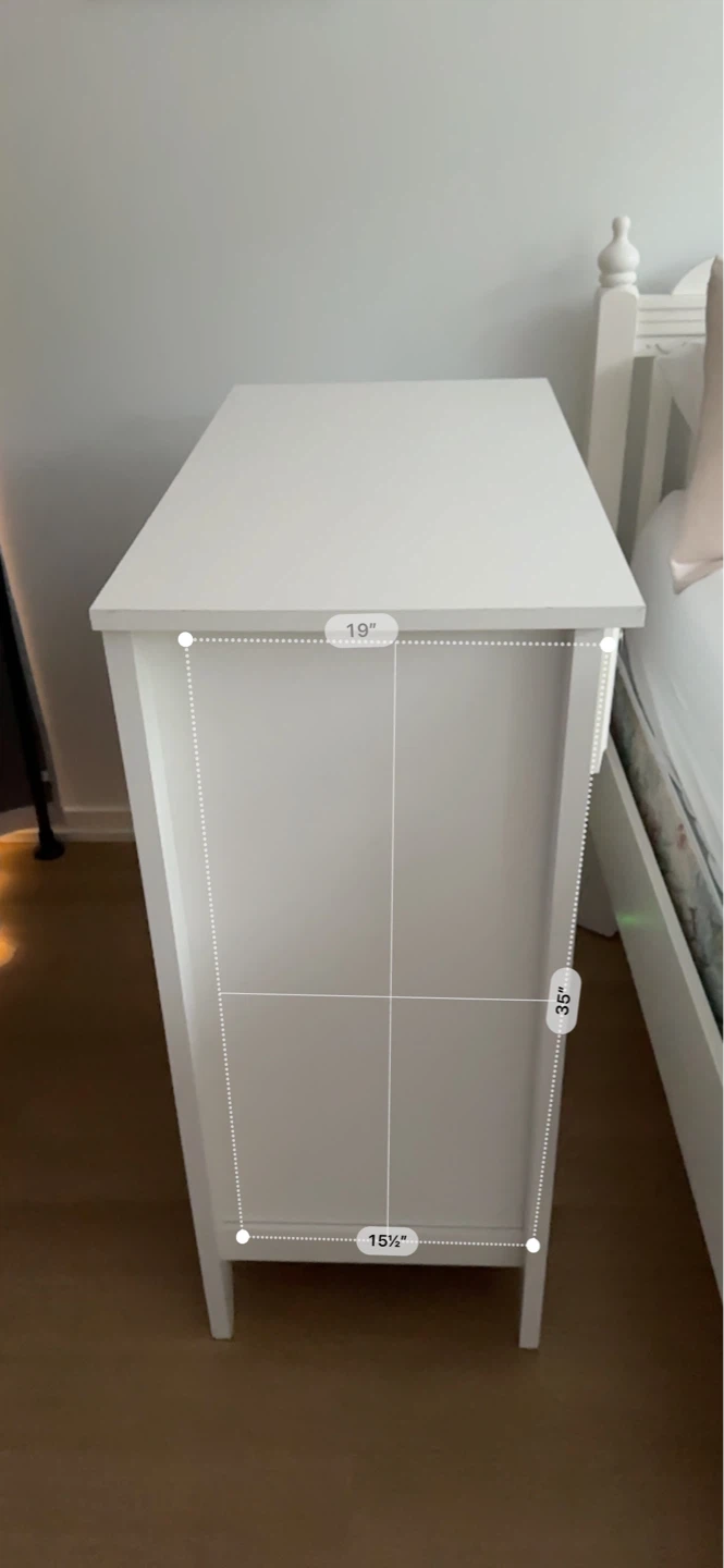 White 5-Drawer Chest of Drawers - photo 4