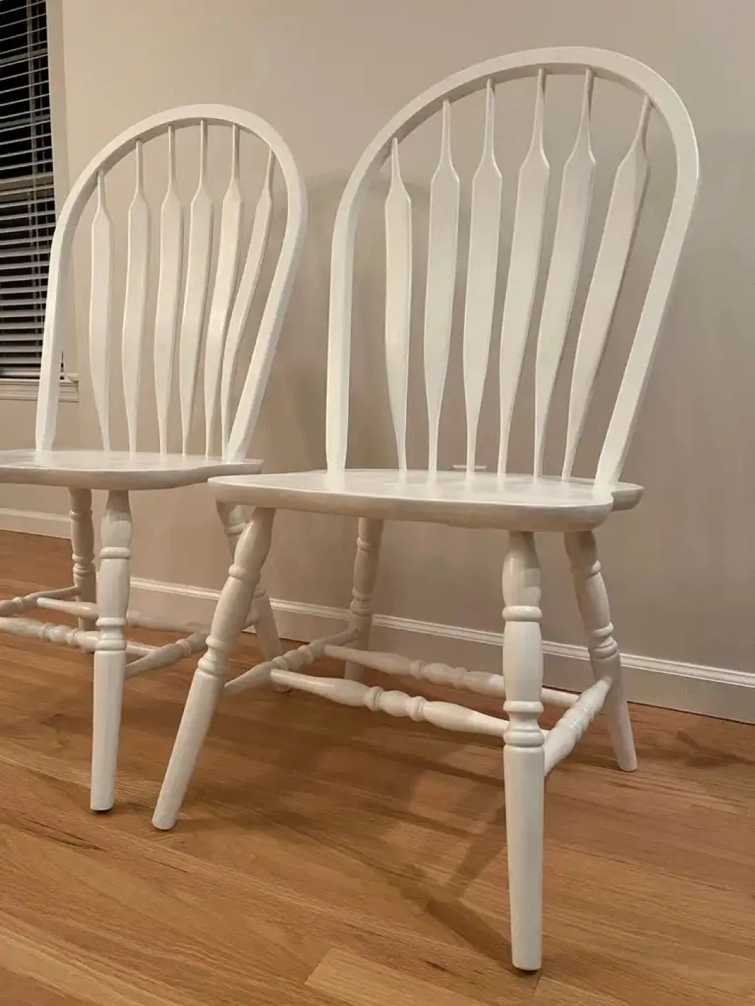 White Windsor Style Dining Chairs (Set of 2) - photo 3