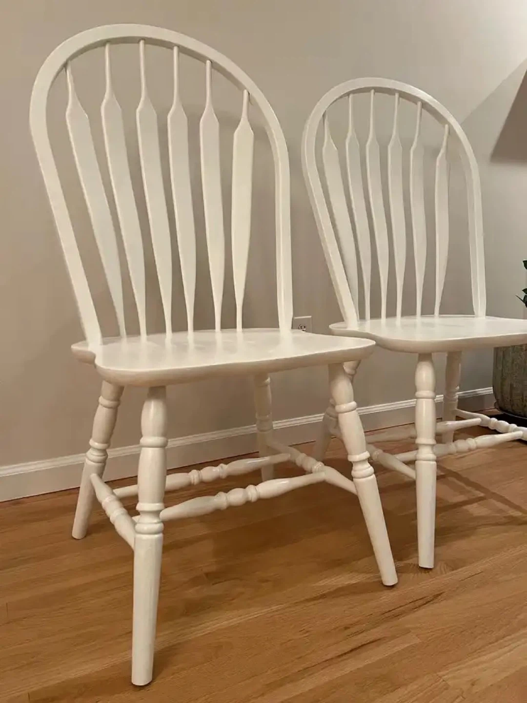 White Windsor Style Dining Chairs (Set of 2) - photo 2