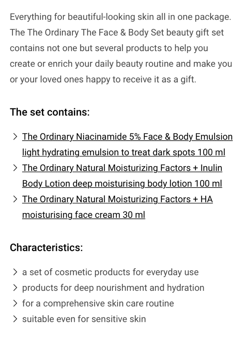 The Ordinary brand: “FACE & BODY SET” - photo 2