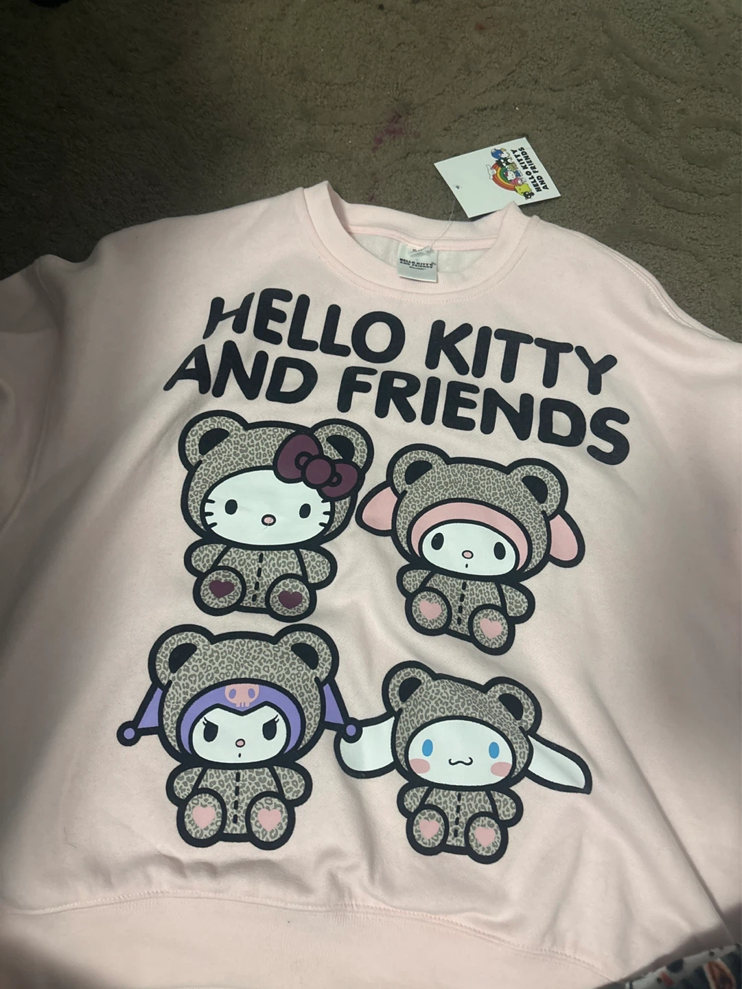 Pink Hello Kitty and Friends Crewneck Sweatshirt