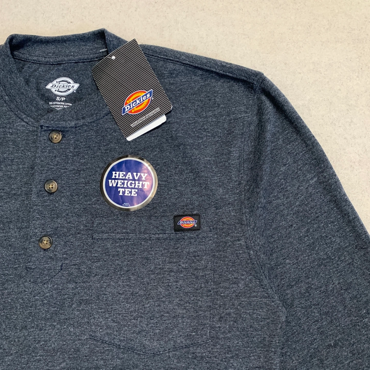 Dickies Long Sleeve Henley Shirt Heavyweight NEW - photo 2