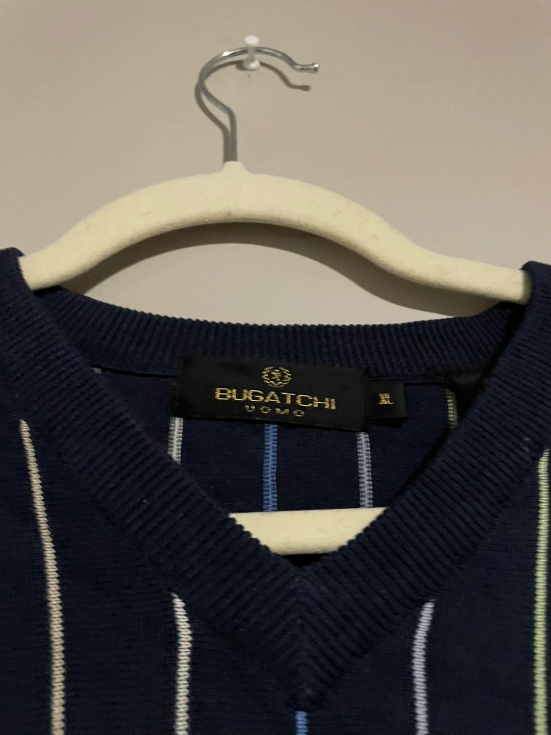 Bugatchi Uomo Striped V-Neck Sweater XL - photo 2