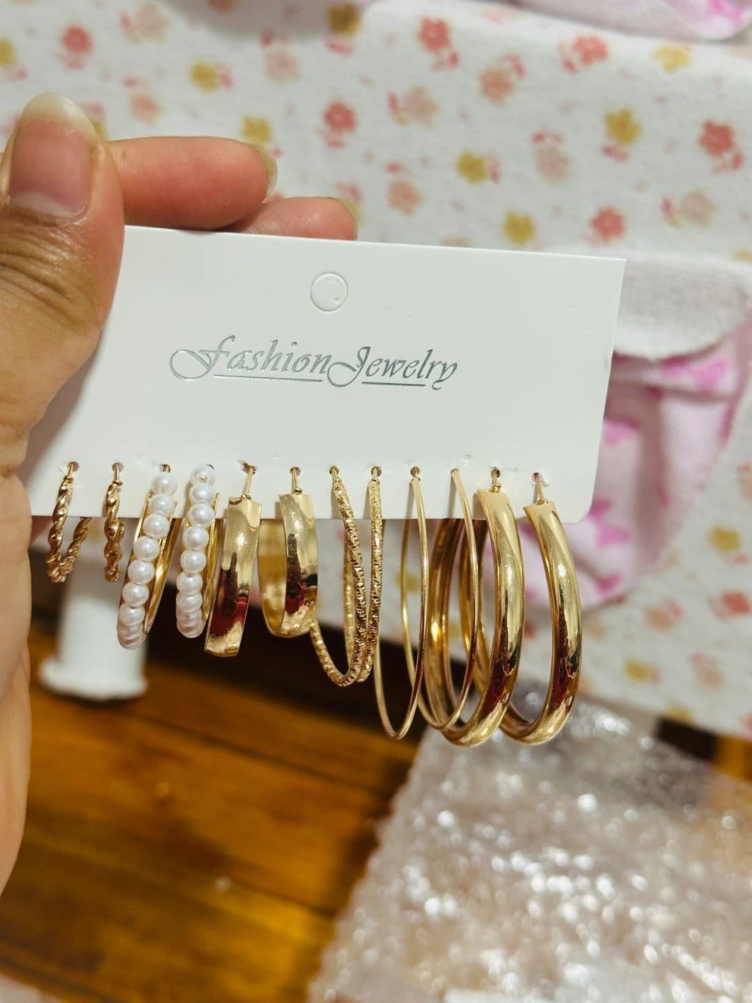 Gold Tone Hoop Earring Set - photo 2