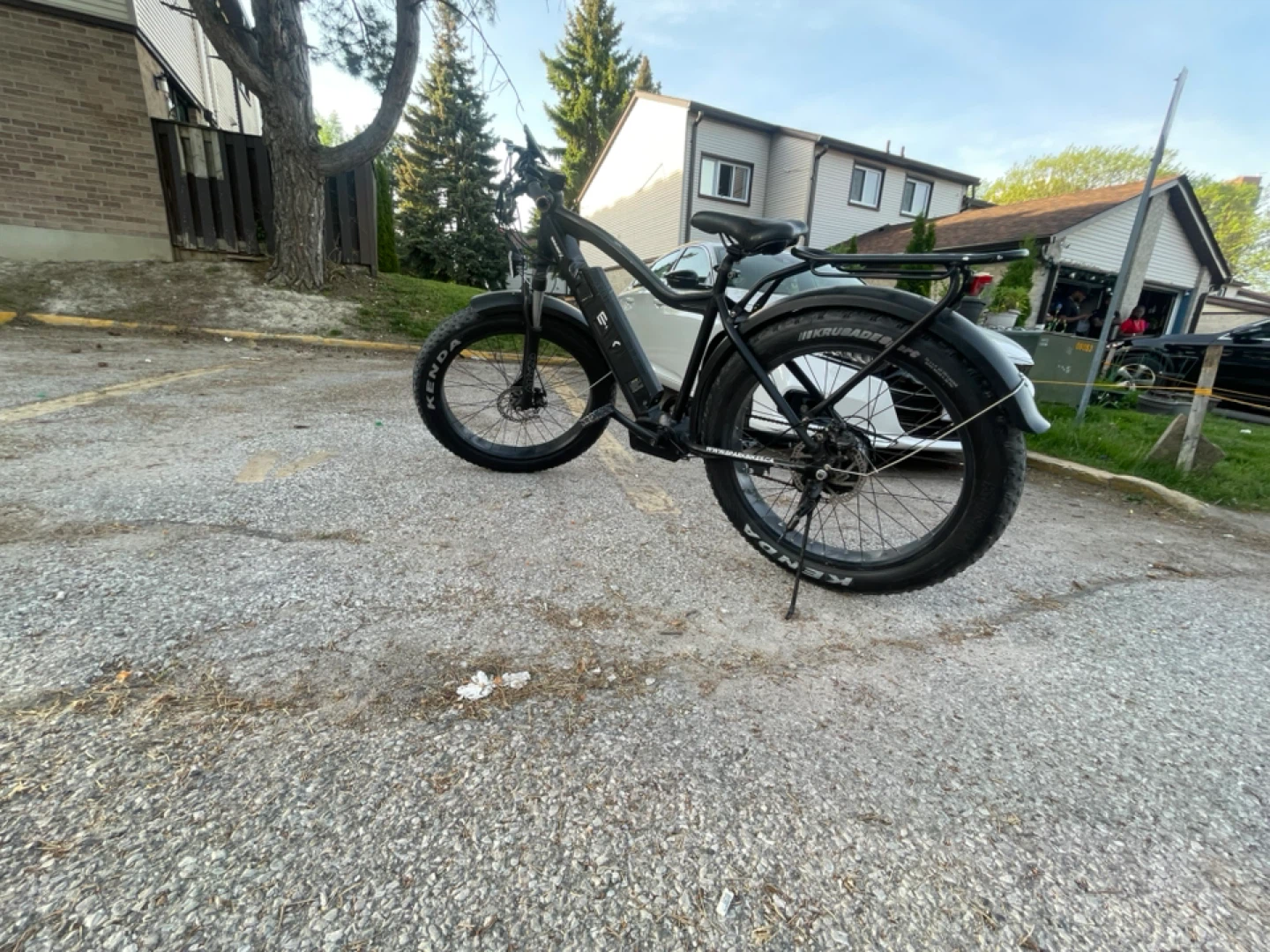 Black "P" branded Fat Tire Electric Bike