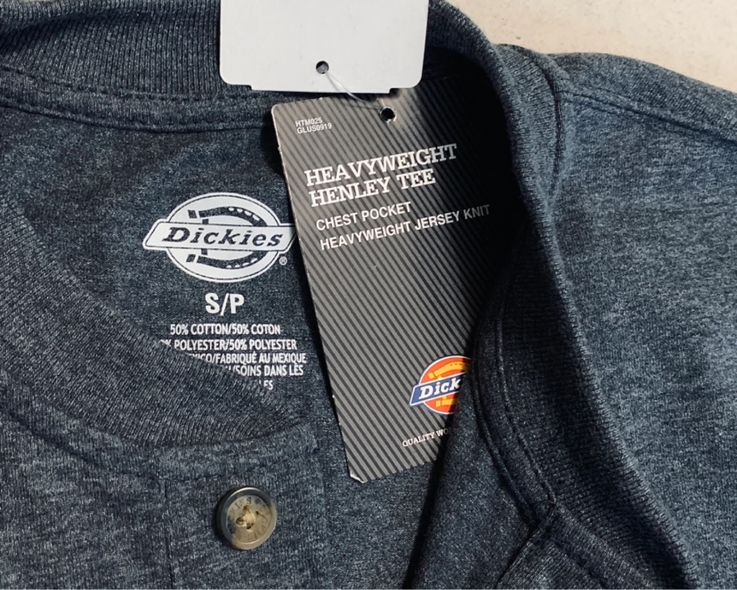 Dickies Long Sleeve Henley Shirt Heavyweight NEW - photo 3