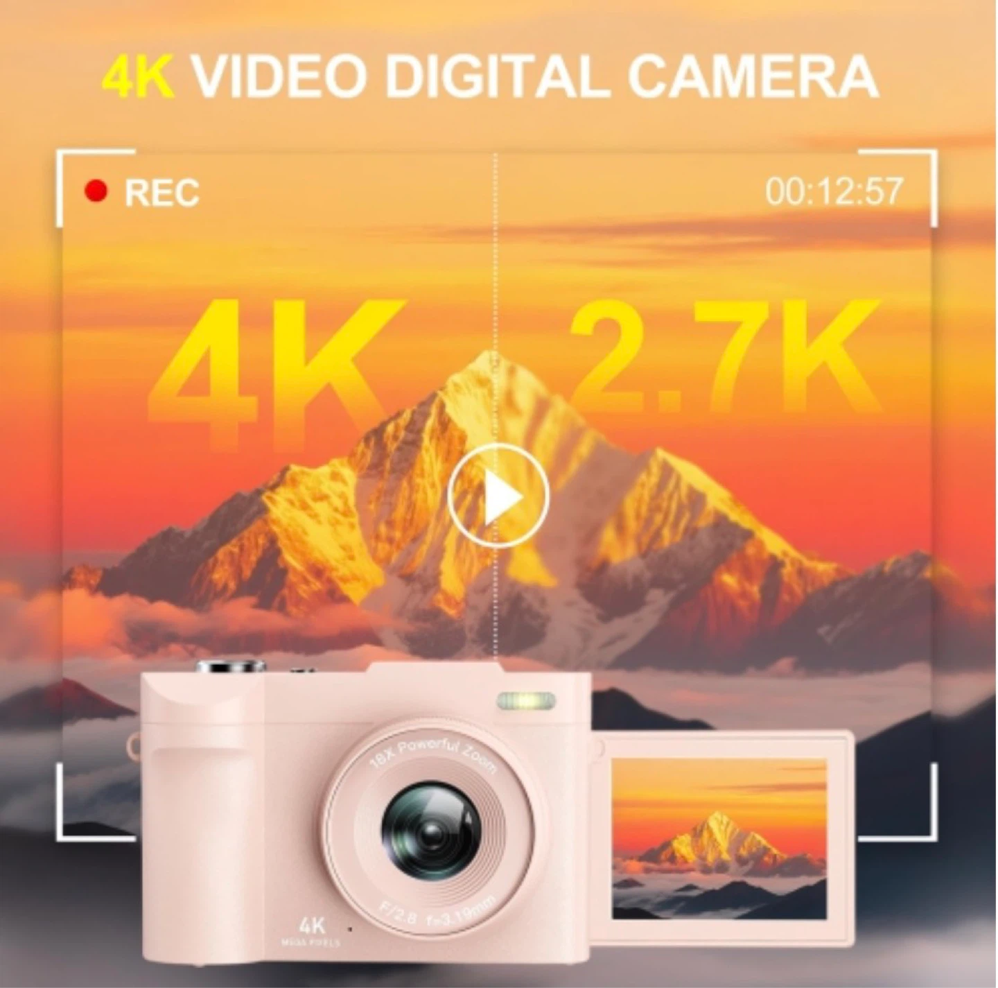 DC03 Digital Camera - 4K Video, 18X Zoom